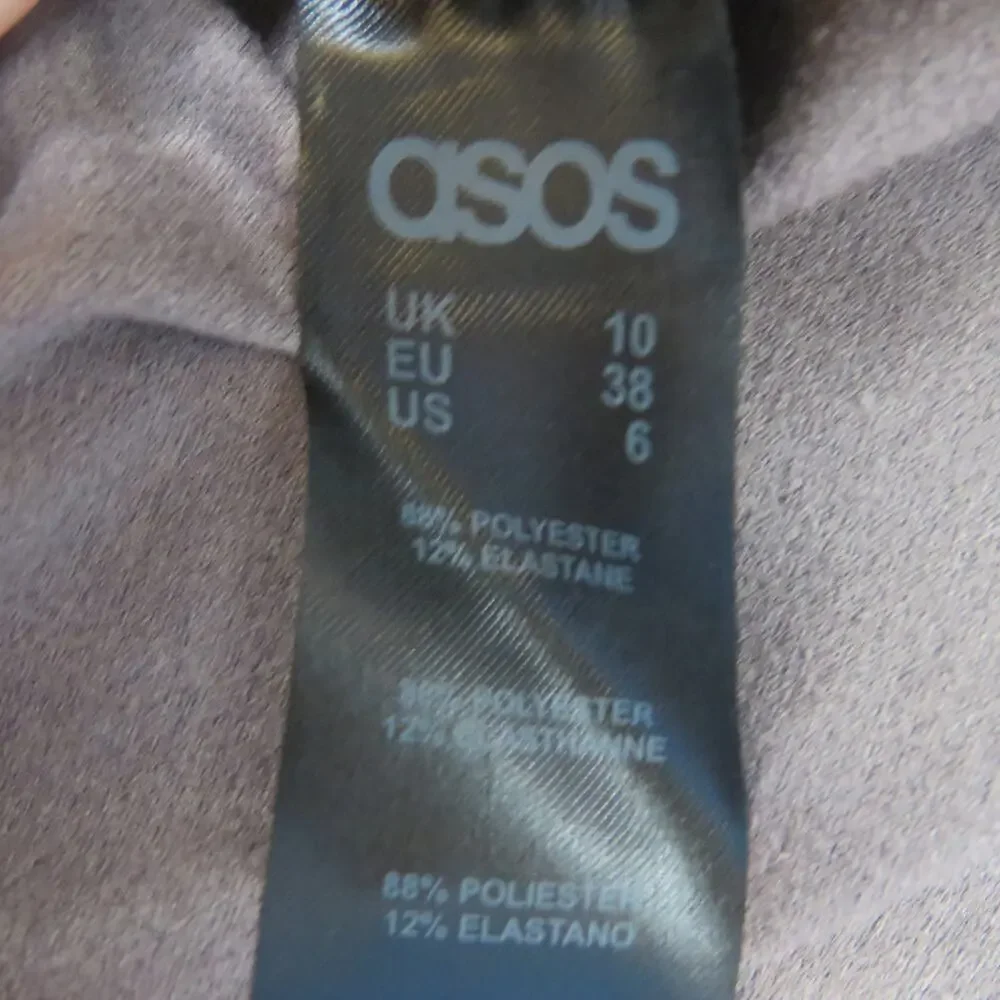ASOS Taupe Suede Mini Skirt Size 6 Small Sexy Going Out